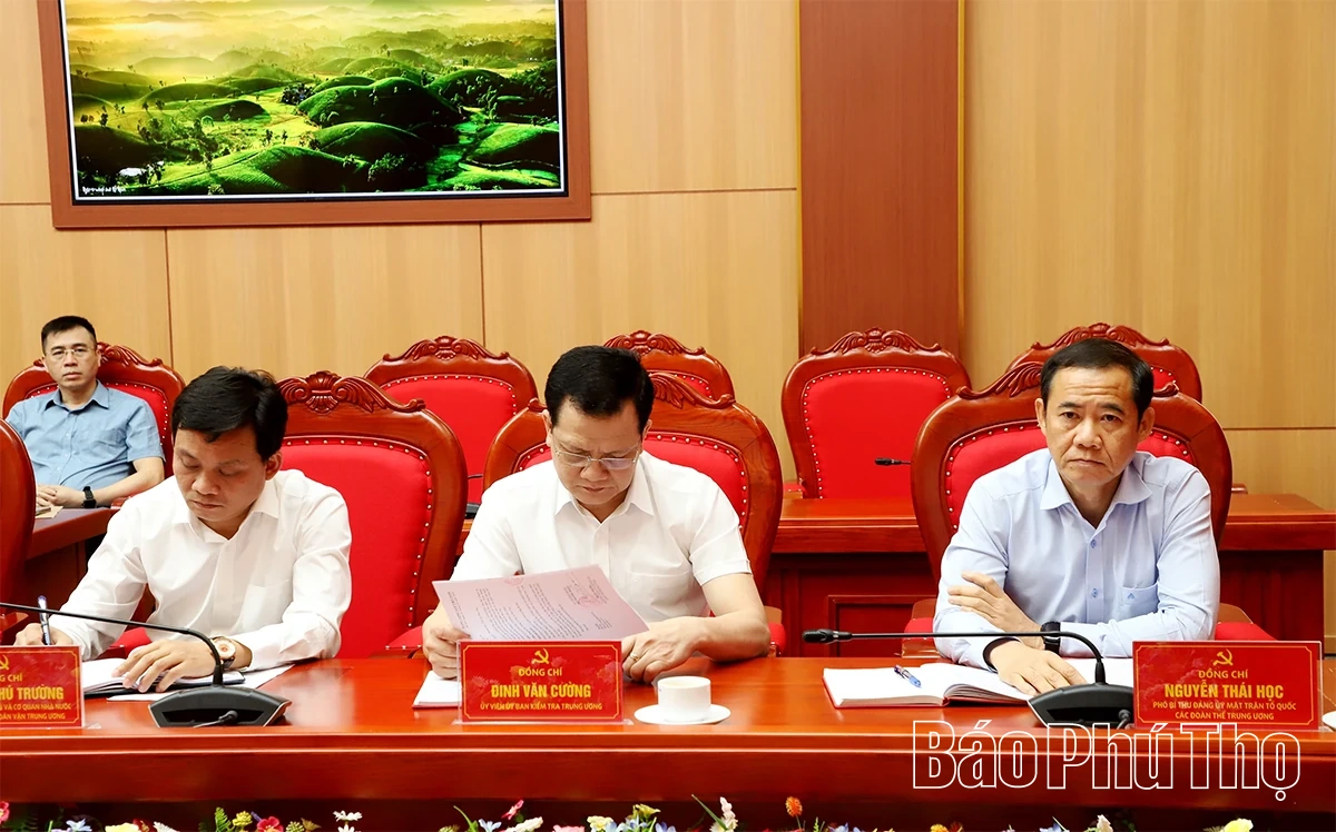 Thông báo Kết luận của Bộ Chính trị về nội dung giám sát (đợt 1) và triển khai các nội dung kiểm tra (đợt 2) đối với Ban Thường vụ Tỉnh ủy Phú Thọ