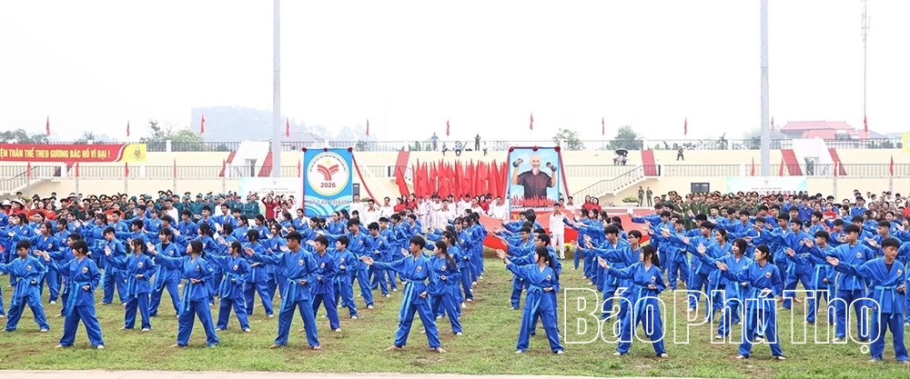 Khai mạc Đại hội Thể dục thể thao xã Lập Thạch lần thứ nhất năm 2026