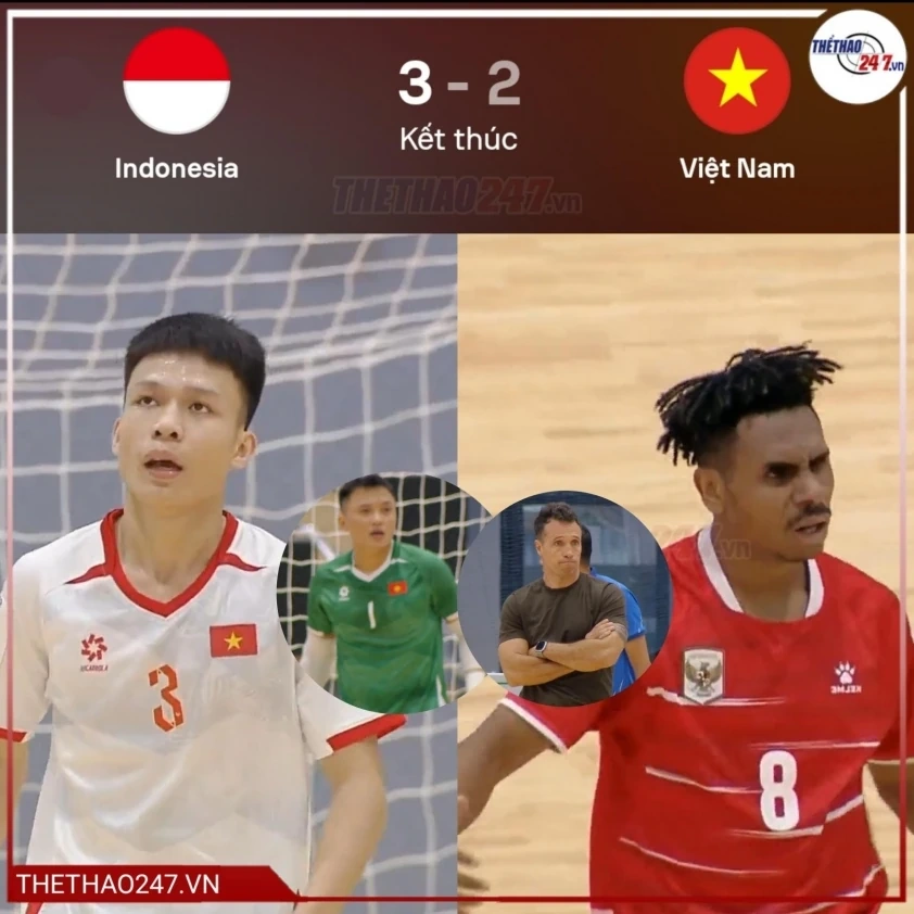 Việt Nam gục ngã trước Indonesia, lỡ hẹn chung kết futsal ĐNÁ
