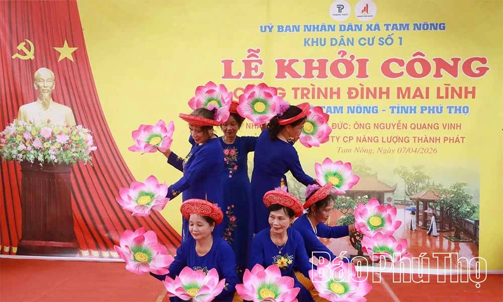 Khởi công công trình đình Mai Lĩnh, xã Tam Nông