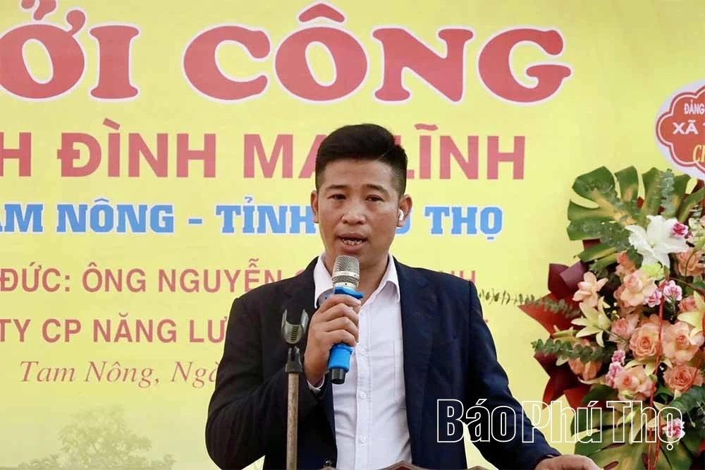 Khởi công công trình đình Mai Lĩnh, xã Tam Nông