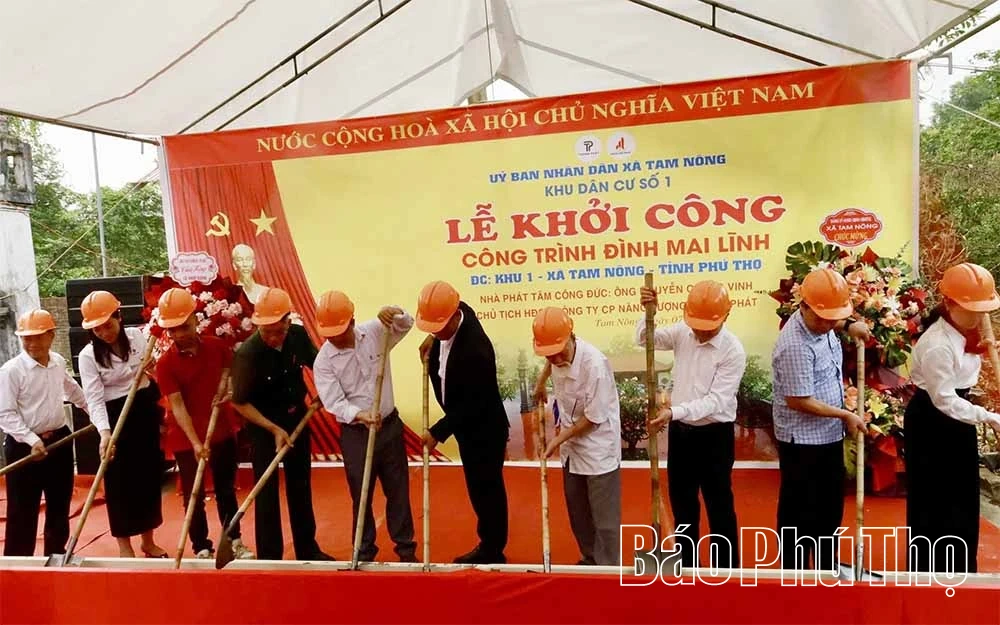 Khởi công công trình đình Mai Lĩnh, xã Tam Nông