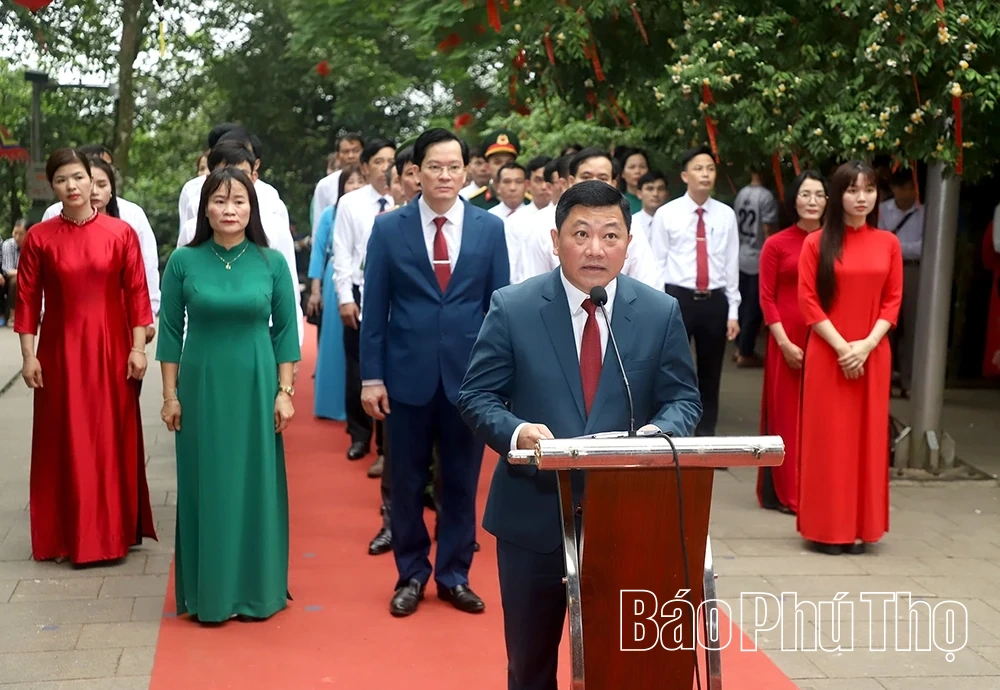 Xã Vân Bán và xã Đồng Lương dâng hương tưởng niệm các Vua Hùng