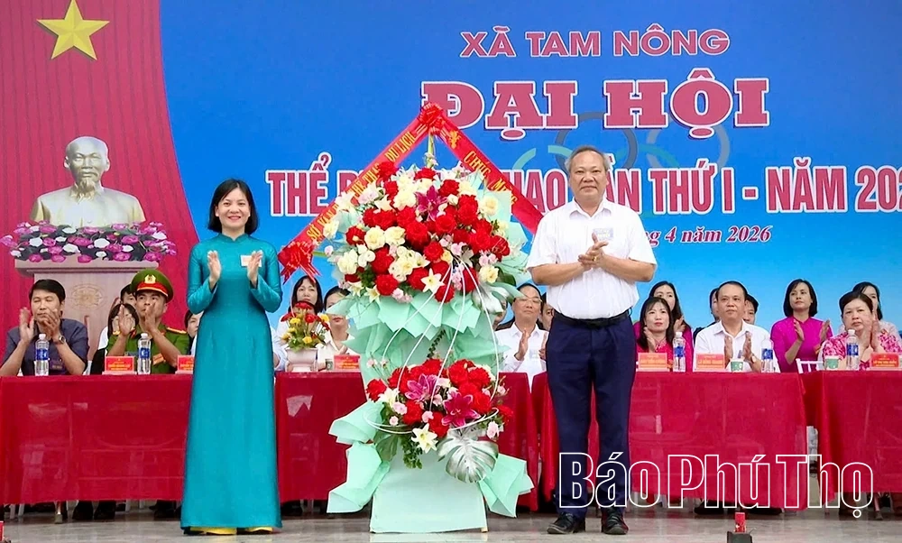 Khai mạc Đại hội Thể dục thể thao xã Tam Nông lần thứ I năm 2026