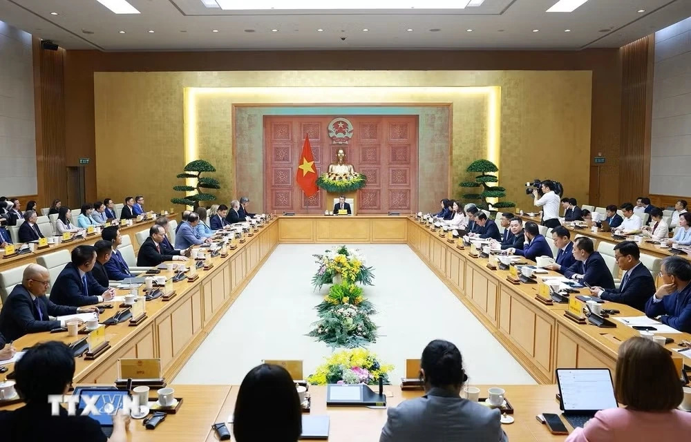 Thủ tướng Lê Minh Hưng làm việc với Đoàn 52 doanh nghiệp hàng đầu Hoa Kỳ