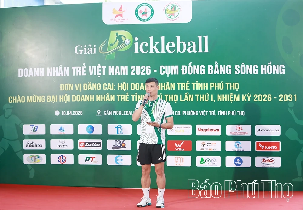 Gần 300 vận động viên tranh tài Giải Pickleball Doanh nhân trẻ Việt Nam - 2026 Cụm Đồng bằng sông Hồng