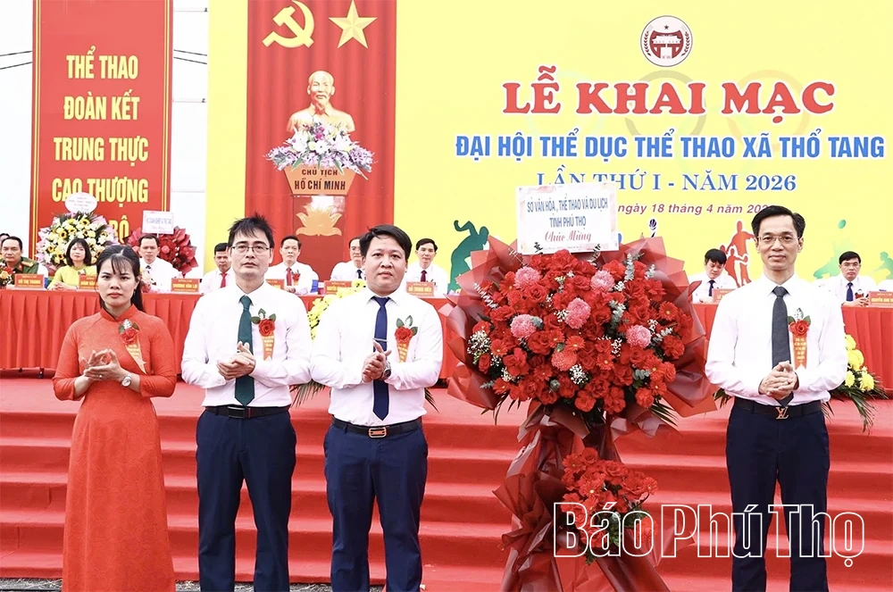 Xã Thổ Tang khai mạc Đại hội Thể dục, thể thao lần thứ I, năm 2026