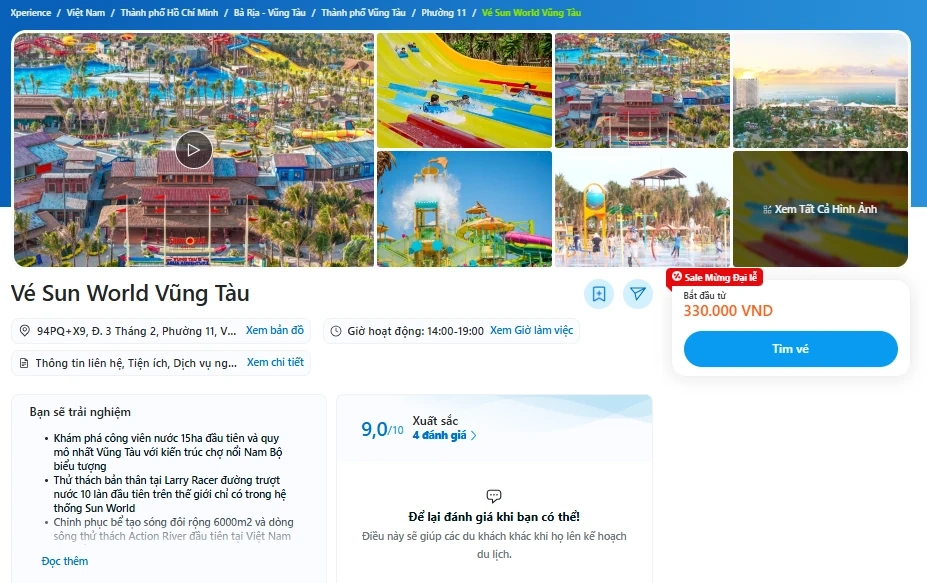 Khám phá các khu vui chơi giải trí thuộc hệ thống Sun World