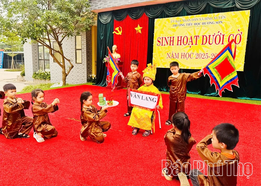 Sôi nổi các hoạt động giáo dục trong trường học hướng về ngày Giỗ Tổ Hùng Vương