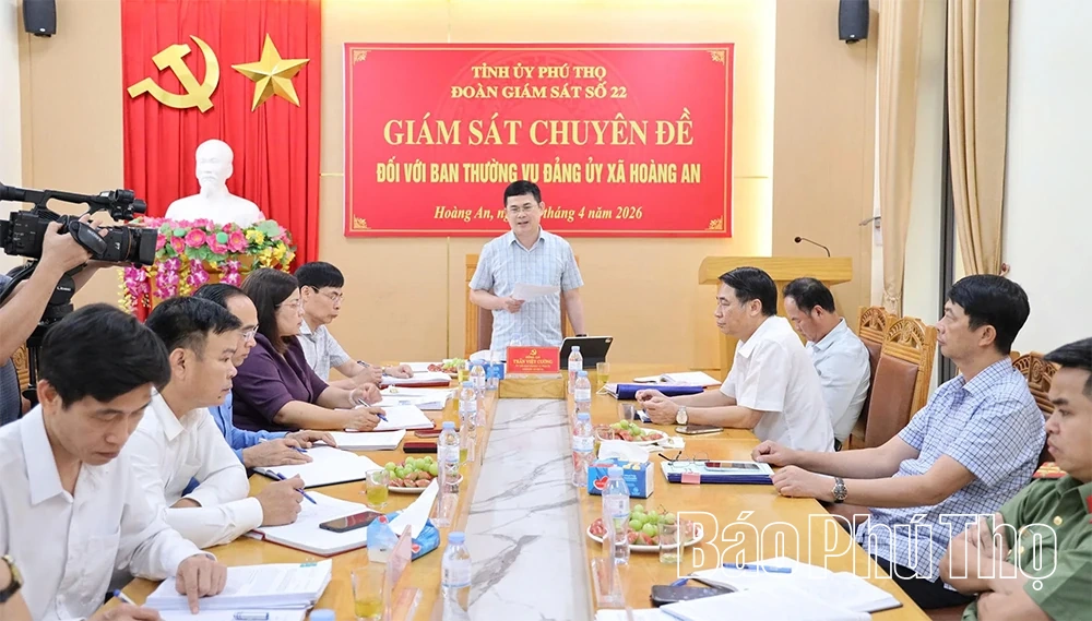 Giám sát 4 chuyên đề đối với Ban Thường vụ Đảng ủy xã Hoàng An