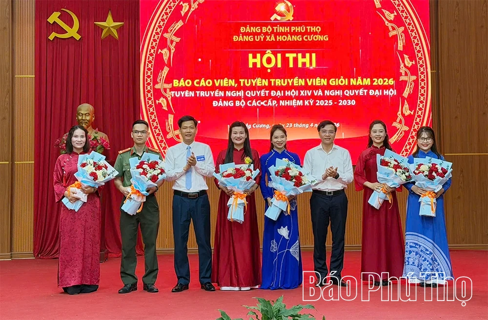 Xã Hoàng Cương tổ chức hội thi báo cáo viên, tuyên truyền viên giỏi năm 2026