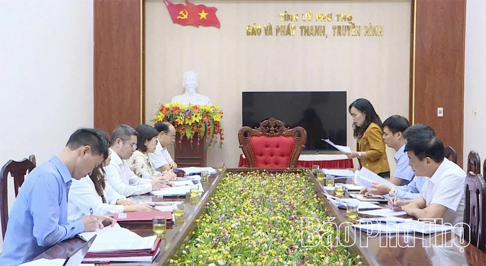 Ban Thường vụ Đảng ủy các cơ quan Đảng tỉnh giám sát tại Đảng ủy Báo và phát thanh, truyền hình Phú Thọ