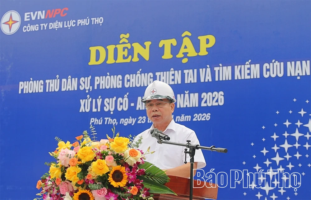 PC Phú Thọ diễn tập phòng thủ dân sự, phòng chống thiên tai và tìm kiếm cứu nạn