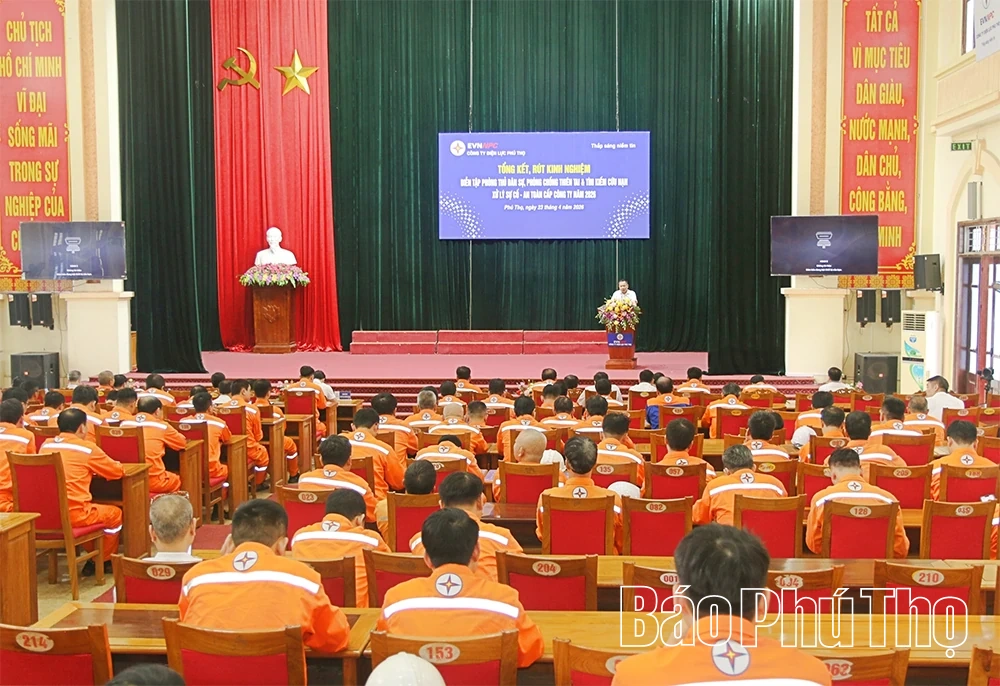 PC Phú Thọ diễn tập phòng thủ dân sự, phòng chống thiên tai và tìm kiếm cứu nạn