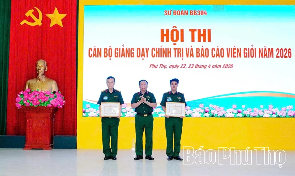 Sư đoàn 304 tổ chức Hội thi cán bộ giảng dạy chính trị và báo cáo viên giỏi năm 2026
