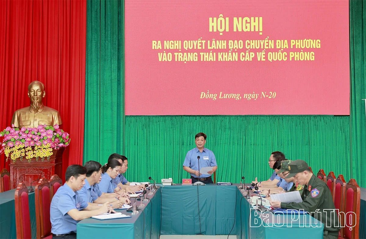 Luyện tập diễn tập tác chiến xã Đồng Lương trong khu vực phòng thủ năm 2026