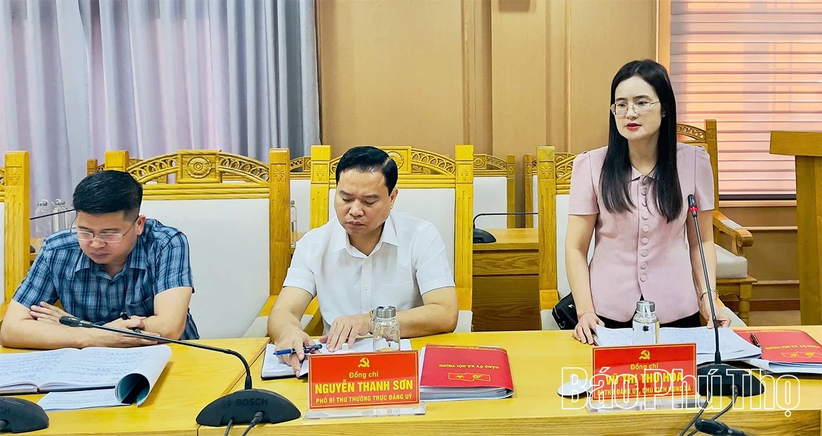 Giám sát đối với Ban Thường vụ Đảng ủy các xã Tam Dương và Hội Thịnh