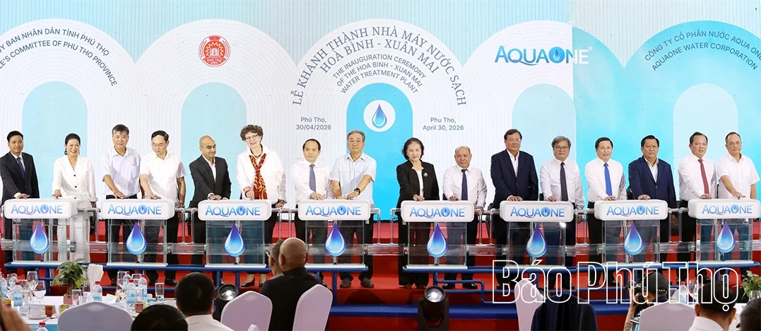 Khánh thành Nhà máy nước sạch Hòa Bình - Xuân Mai, cấp nước cho khoảng 1,5 triệu người