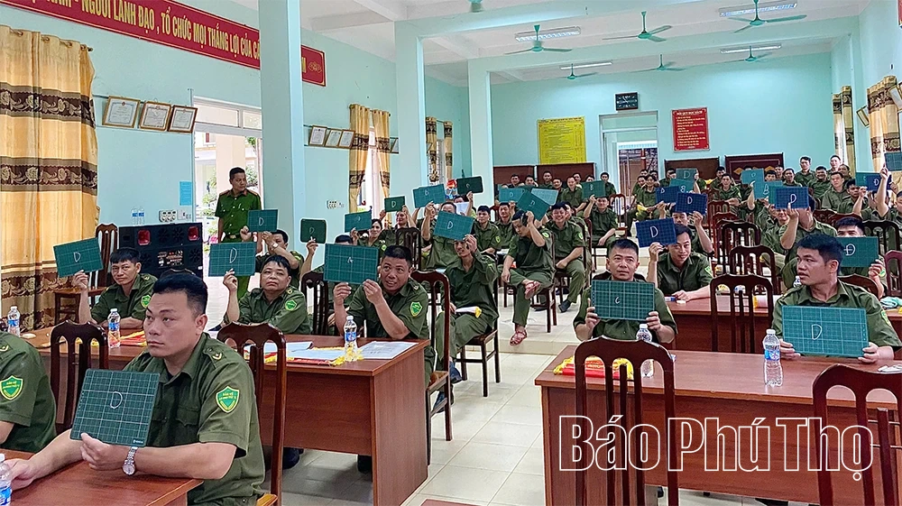 129 thành viên tham gia Hội thi Lực lượng an ninh trật tự cơ sở giỏi xã Đại Đồng