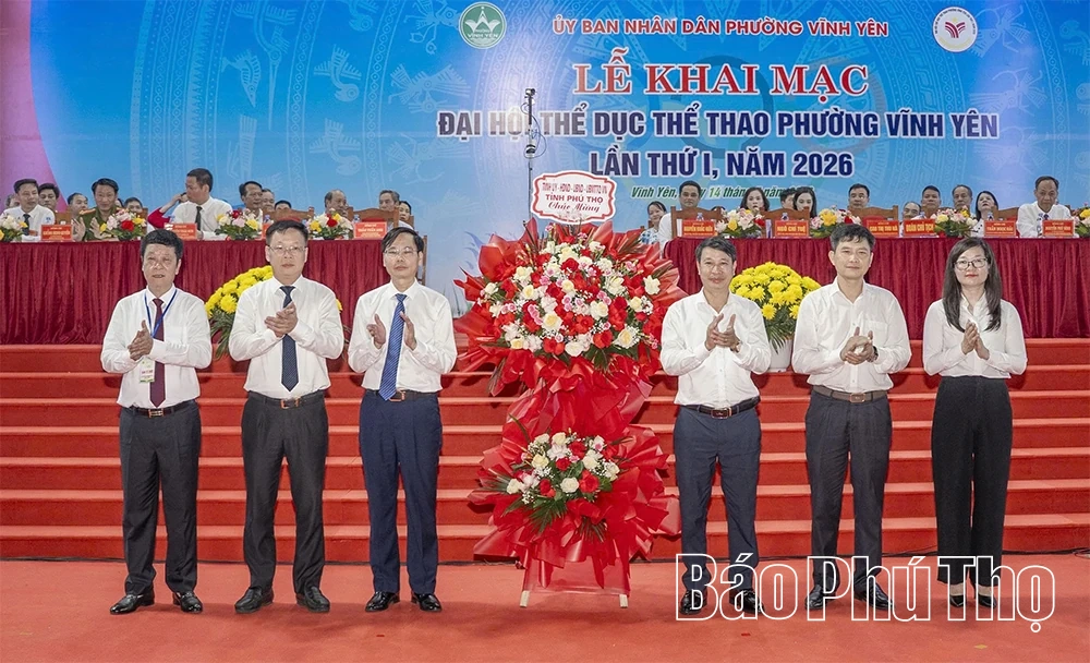Khai mạc Đại hội Thể dục thể thao phường Vĩnh Yên lần thứ I năm 2026