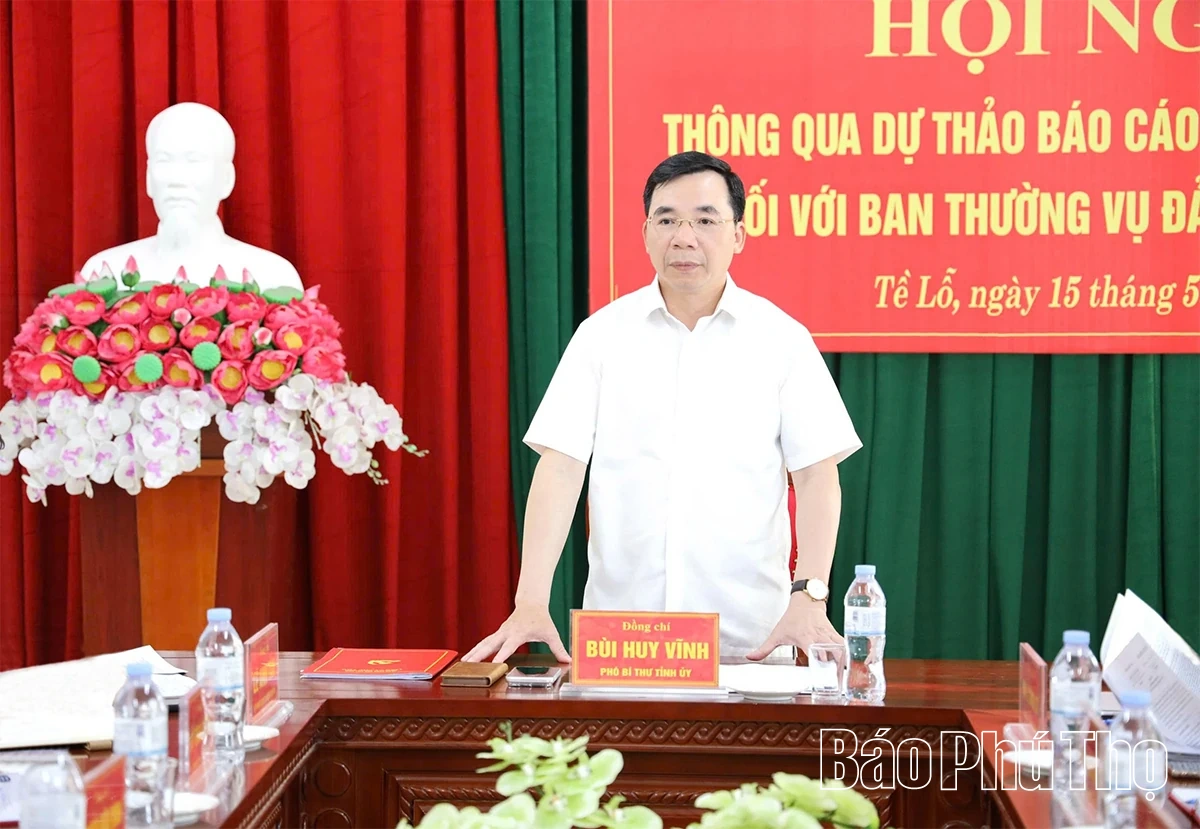 Thông qua dự thảo báo cáo kết quả giám sát đối với Ban Thường vụ Đảng ủy xã Tề Lỗ