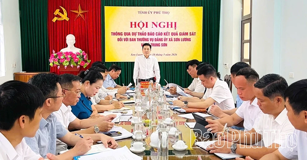 Thông qua dự thảo kết quả giám sát đối với Ban Thường vụ Đảng ủy các xã Sơn Lương, Trung Sơn