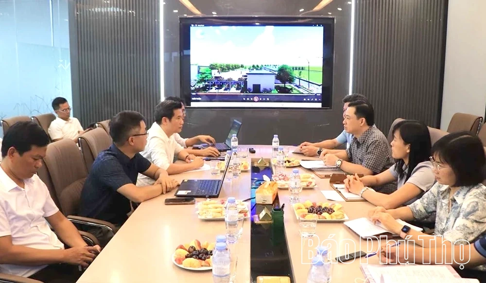Khảo sát tiến độ các công trình bảo vệ môi trường tại KCN Nam Bình Xuyên