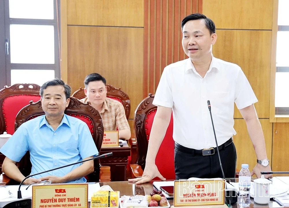 Thông qua dự thảo báo cáo giám sát Ban Thường vụ Đảng ủy các xã Bình Nguyên, Bình Tuyền, Xuân Lãng