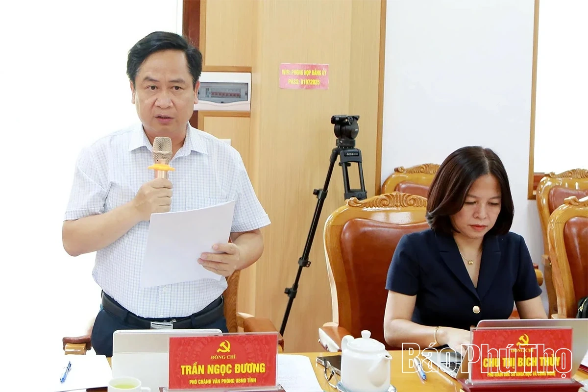 Giám sát đối với Ban Thường vụ Đảng ủy các xã Tân Sơn, Minh Đài, Võ Miếu