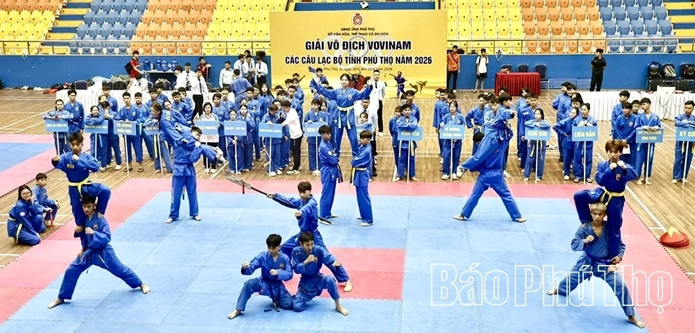 Nearly 100 Athletes Compete in the Phu Tho Province Vovinam Club Championship