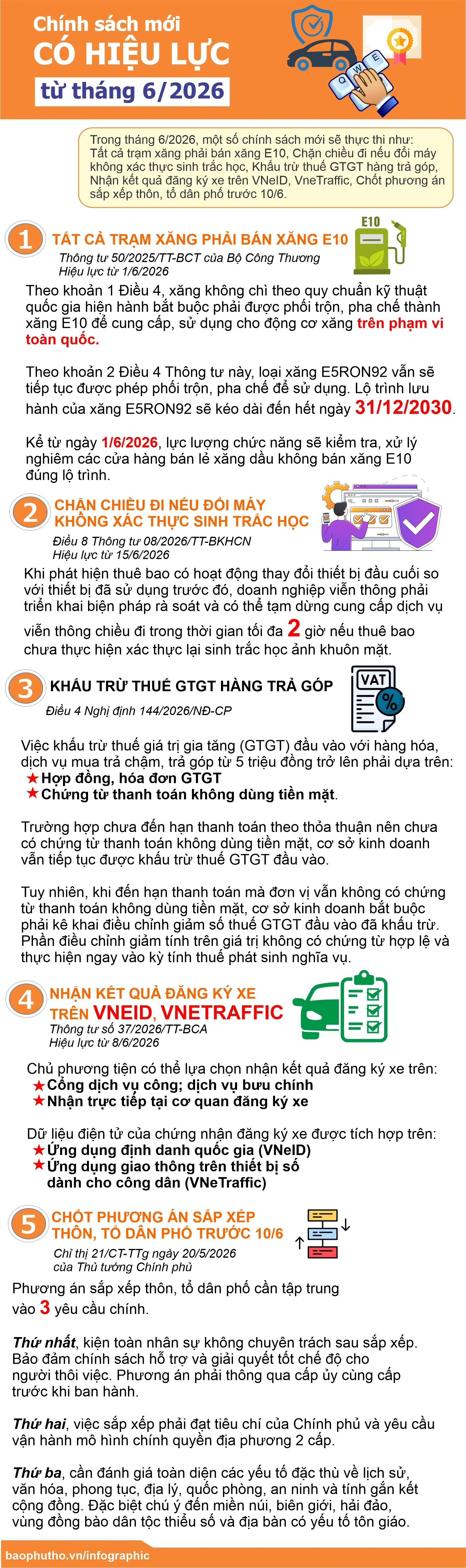 Chính sách mới có hiệu lực từ tháng 6/2026