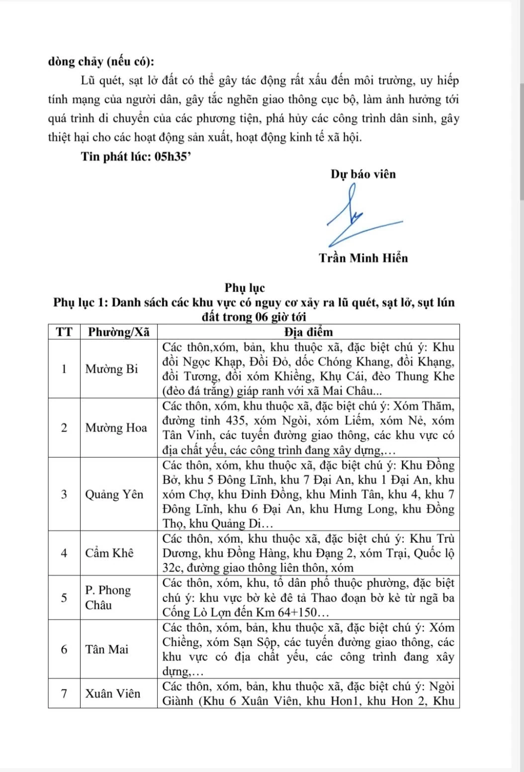 Đề phòng lũ quét, sạt lở đất do mưa lũ, dòng chảy ở Phú Thọ