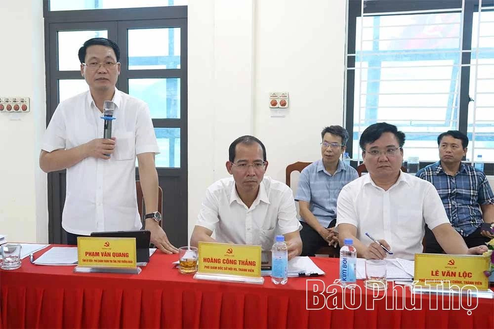 Thông qua dự thảo báo cáo giám sát đối với Ban Thường vụ Đảng ủy xã Nật Sơn và Hợp Kim