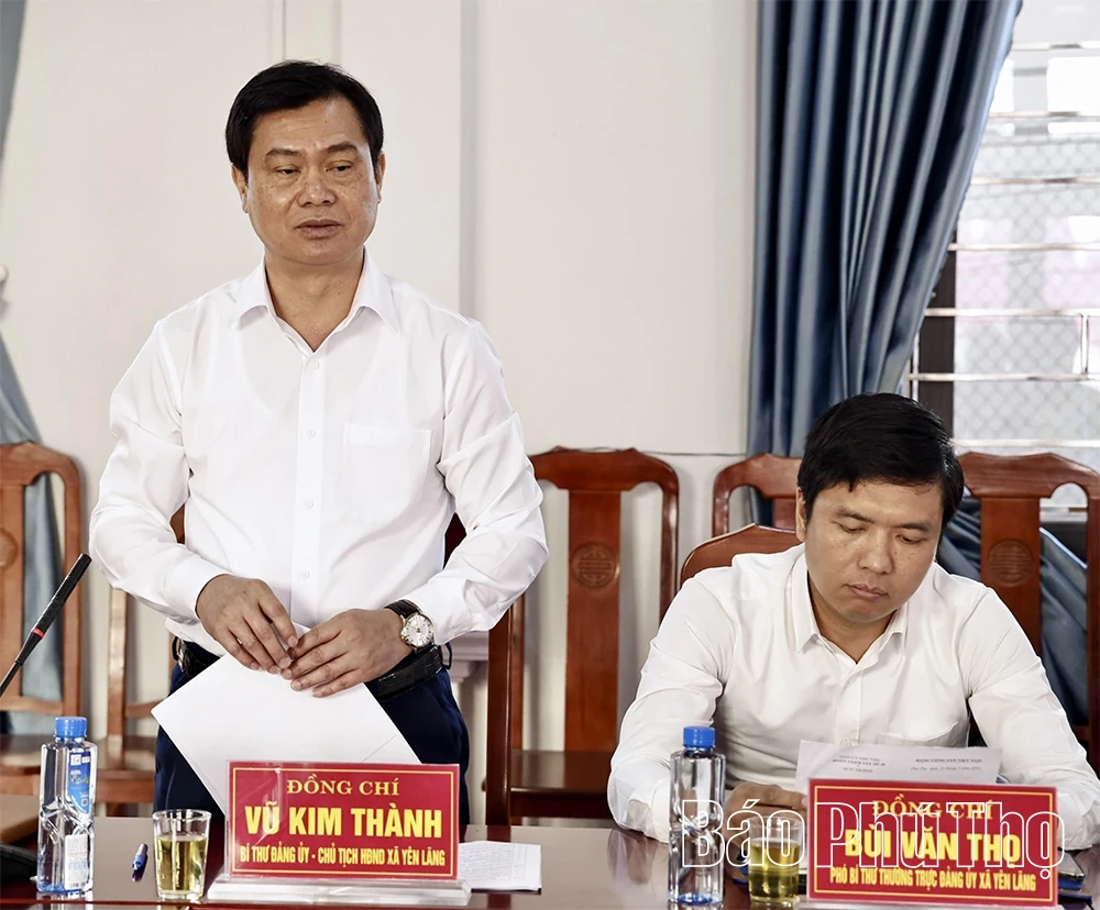 Thông qua dự thảo báo cáo kết quả giám sát đối với Ban Thường vụ Đảng ủy xã Yên Lãng và Yên Lạc