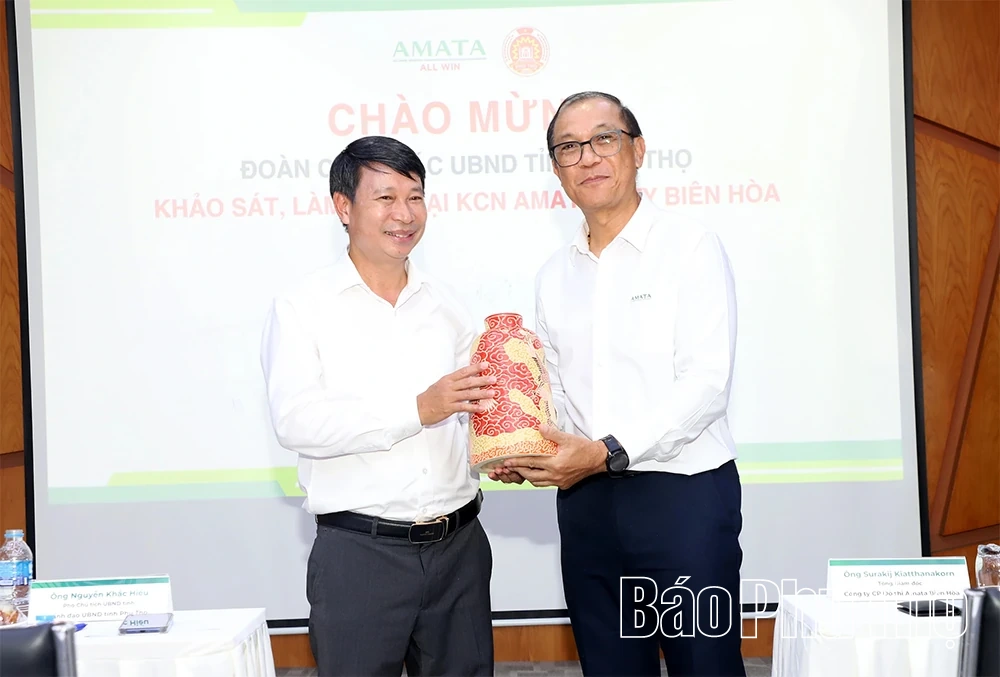 Đoàn công tác tỉnh Phú Thọ khảo sát mô hình KCN sinh thái Amata Biên Hòa