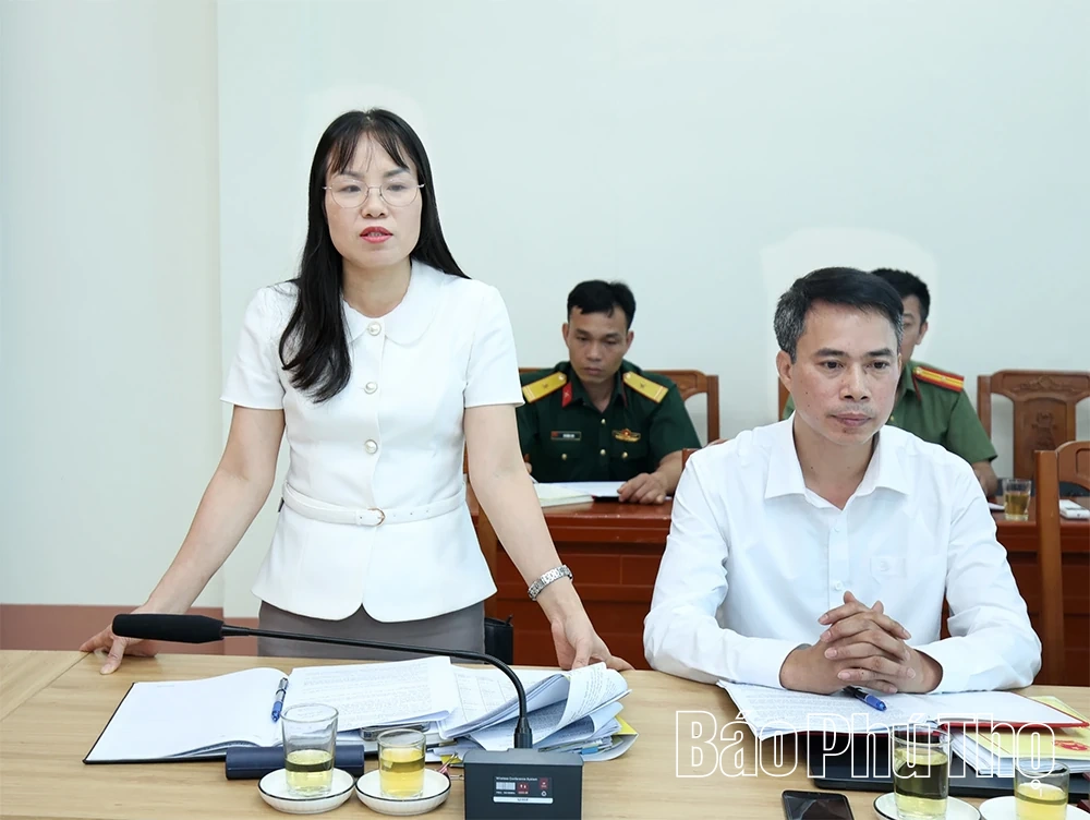 Thông qua dự thảo báo cáo giám sát đối với Ban Thường vụ Đảng ủy các xã Hoàng Cương, Chí Tiên, Liên Minh