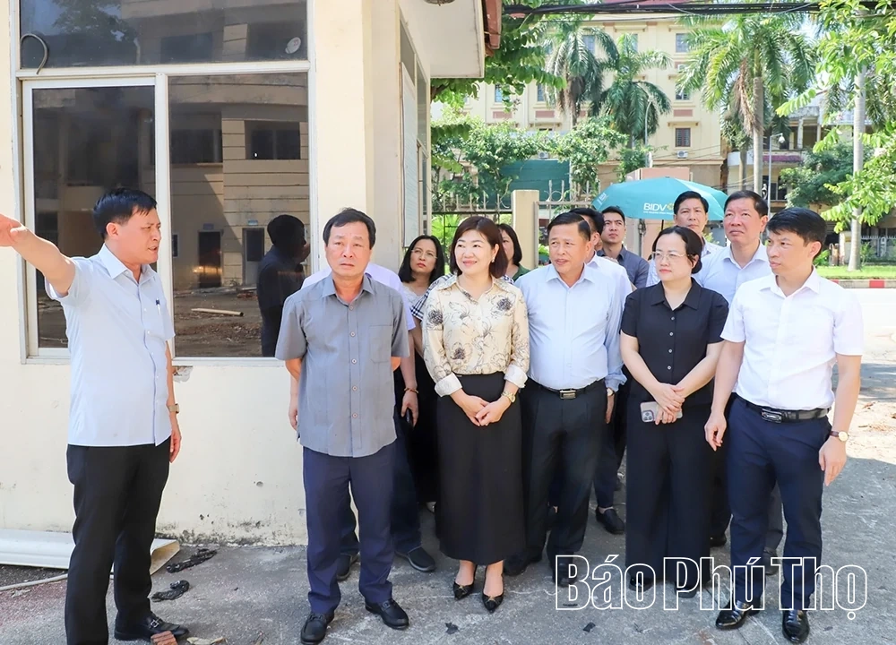 Phó Bí thư Thường trực Tỉnh ủy Bùi Văn Quang kiểm tra thực trạng quản lý tài sản dôi dư, thiết chế văn hóa tại phường Tân Hòa, Kỳ Sơn và Hòa Bình
