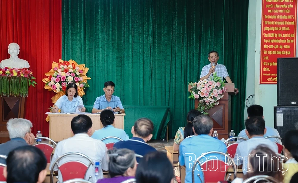 Lãnh đạo Ủy ban MTTQ tỉnh dự sinh hoạt Chi bộ thôn Hoa Lư, xã Liên Hoà