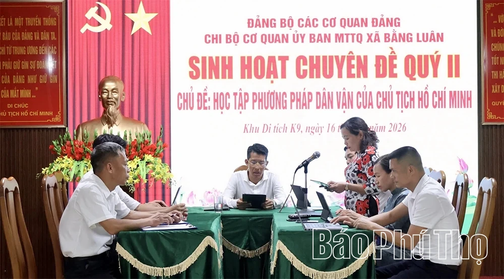 Đảng bộ xã Bằng Luân nâng cao chất lượng sinh hoạt chuyên đề