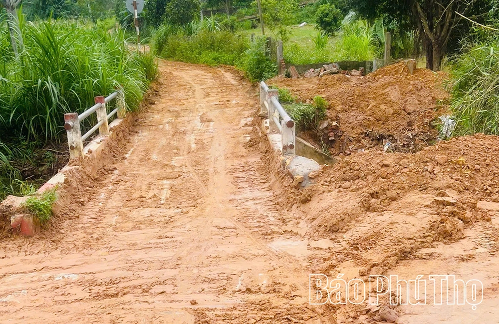 Khẩn trương xử lý các điểm sạt lở tại khu 17, 18 xã Đào Xá