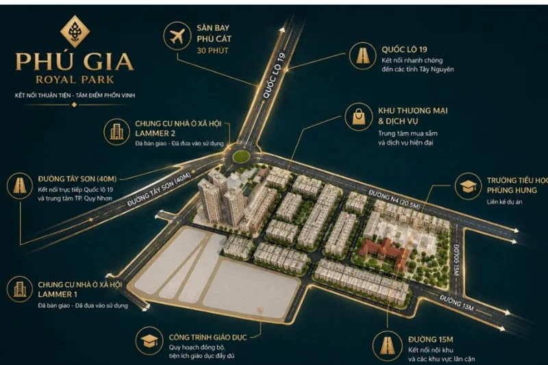 Phú Gia Royal Park Quy Nhơn: Bản giao hưởng giữa kiến trúc đẳng cấp và thiên nhiên thuần khiết