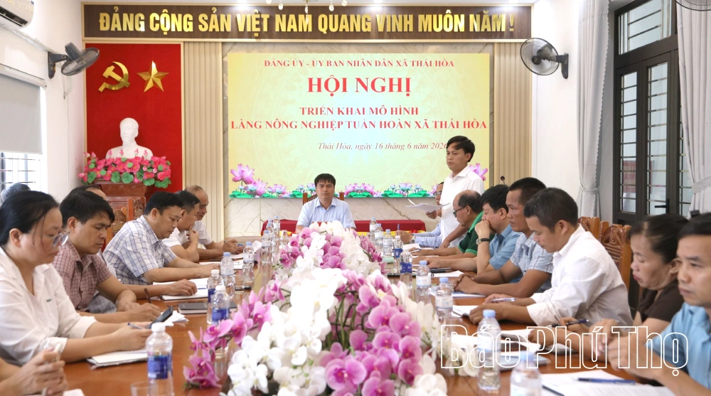 Xã Thái Hòa triển khai mô hình làng nông nghiệp tuần hoàn