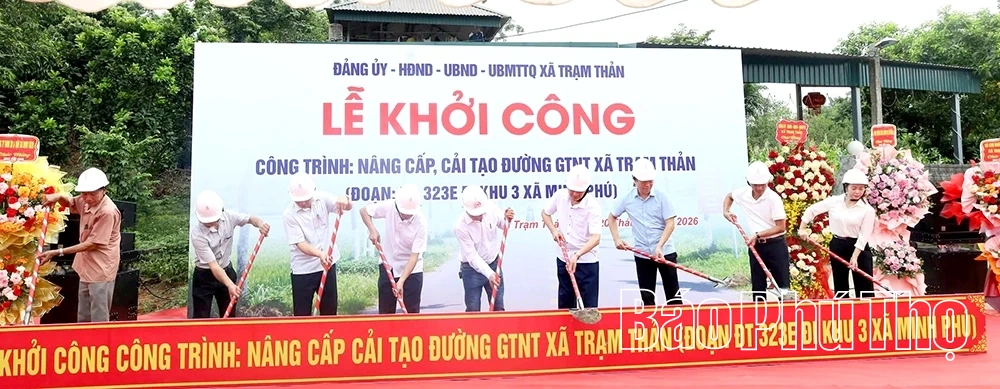 Xã Trạm Thản khởi công công trình “Nâng cấp, cải tạo đường giao thông nông thôn”