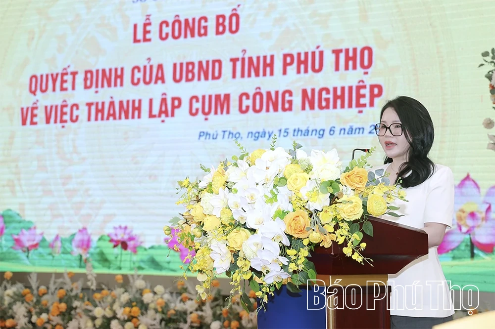 Công bố và trao quyết định thành lập 3 cụm công nghiệp đầu tiên của tỉnh Phú Thọ mới