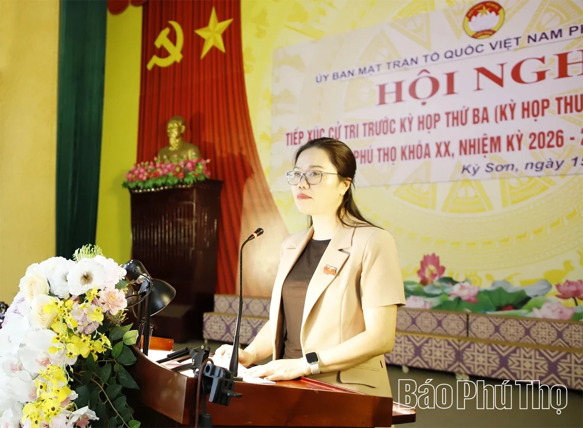 Tổ đại biểu số 14 HĐND tỉnh tiếp xúc cử tri phường Kỳ Sơn và xã Thịnh Minh