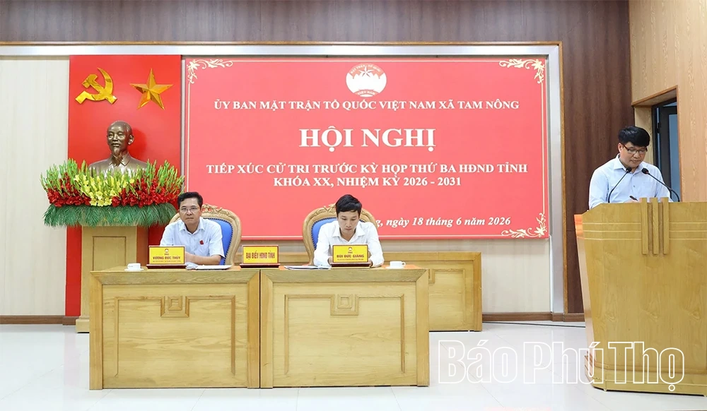 Đại biểu HĐND tỉnh tiếp xúc cử tri xã Tam Nông