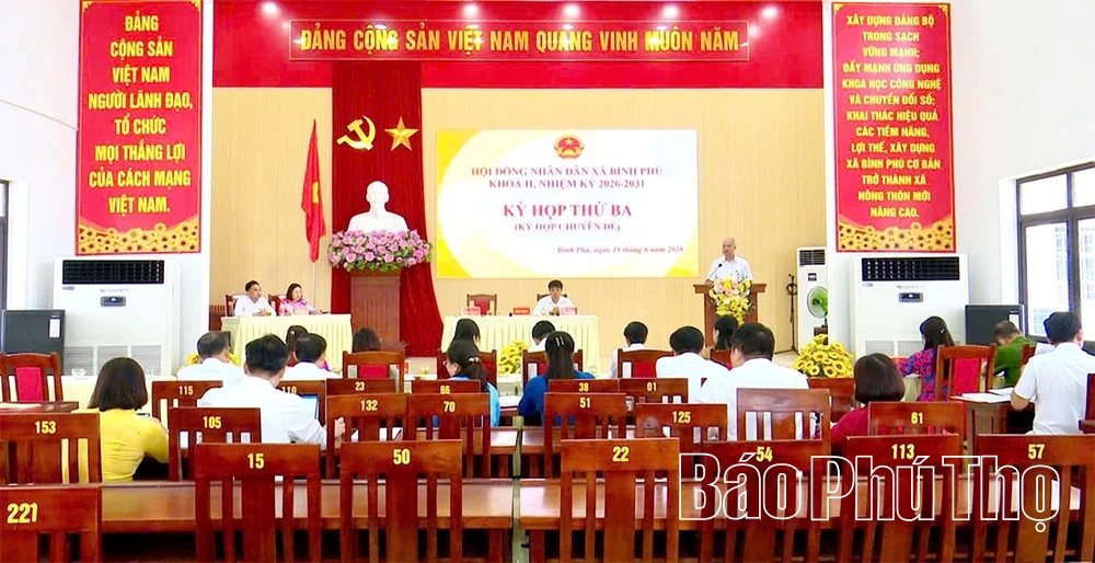 HĐND xã Bình Phú khóa II, nhiệm kỳ 2026-2031 tổ chức Kỳ họp thứ Ba (kỳ họp chuyên đề)