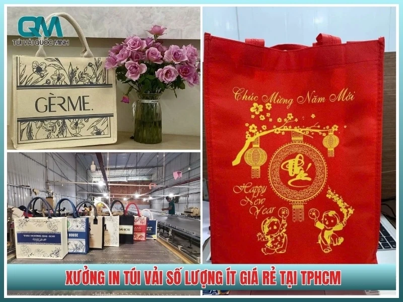 Xưởng in túi vải số lượng ít tại TP.HCM - In Túi Vải Quốc Minh