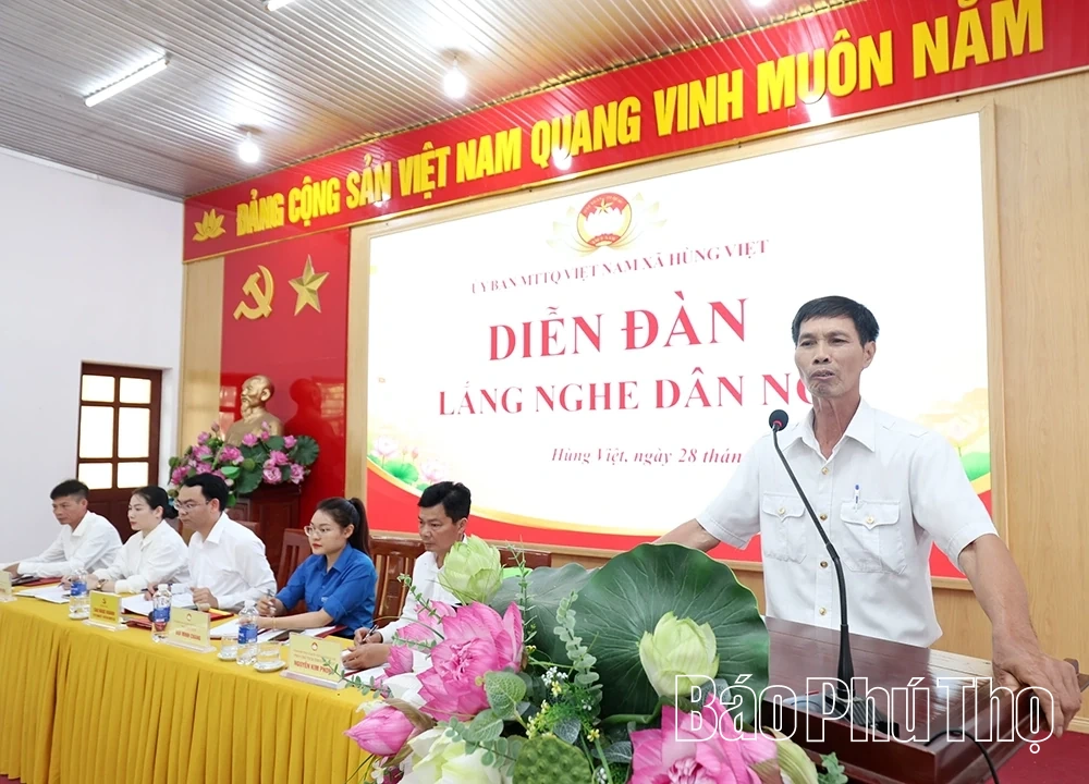 Diễn đàn “Lắng nghe dân nói” xã Hùng Việt: Nơi tâm tư, nguyện vọng được sẻ chia