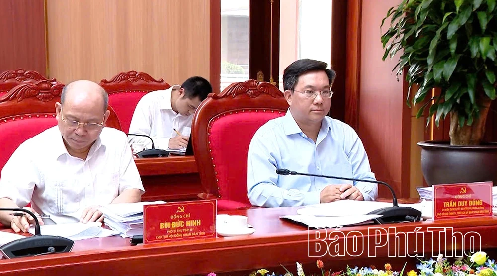 Ban Thường vụ Tỉnh ủy xem xét, cho ý kiến nhiều nội dung quan trọng
